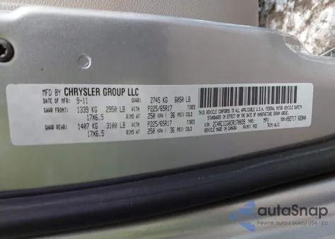 2012 Chrysler Town & Country Touring-L z USA, uszkodzony, nr VIN 2C4RC1CG0CR170835